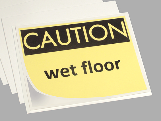 laminated Caution Sign